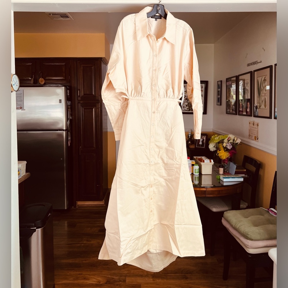 Eloquii Plus Size Cutout Detail Shirtdress 3X